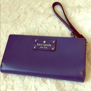 Kate Spade cobalt large wallet